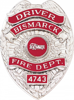 Badge with Eagle and Applied Reversed Enamel Panels