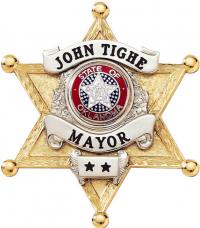 Six Point Star Badge with Applied Panels