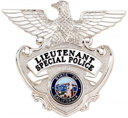 Cap Badge with Eagle atop a Shield