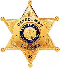 Six Point Star Badge with Circular Panel