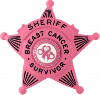 Breast Cancer Awareness Five Point Star Badge