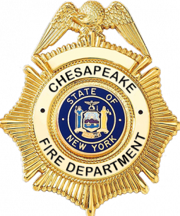 Chesapeake Fire Department Star Burst Badge with Eagle