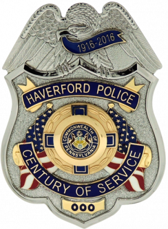 Haverford Police Shield with American Flags