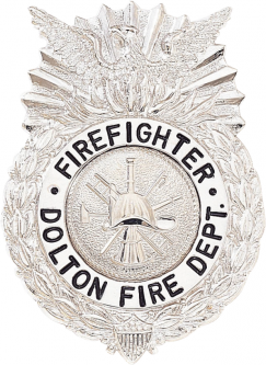 Fire Badge with Eagle and Wreath Sides