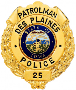 Round Badge with Wreath Sides