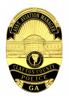 Reversed Enamel Flex Building Badge for Clayton County Police GA