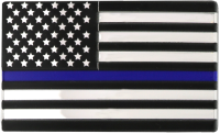 Flex 3D Metallic Thin Blue Line Flag