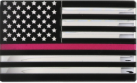 Flex 3D Metallic Thin Pink Line Flag