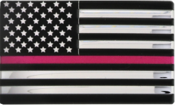 Flex 3D Metallic Thin Pink Line Flag
