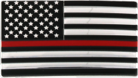 Flex 3D Metallic Thin Red Line Flag
