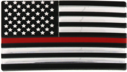 Flex 3D Metallic Thin Red Line Flag