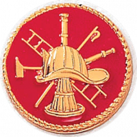 Fire Scramble Pin with Red Background