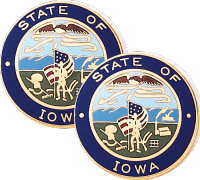 Iowa State Seal Lapel Pin