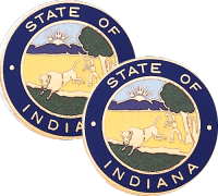 Indiana State Seal Lapel Pins