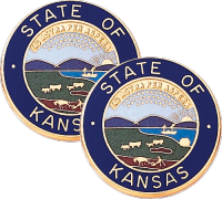 Kansas State Seal Lapel Pins
