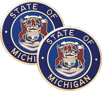 Michigan State Seal Lapel Pins