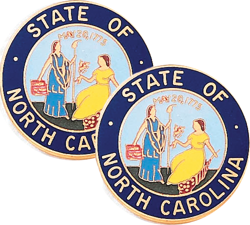 North Carolina State Seal lapel Pins