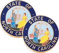 North Carolina State Seal lapel Pins