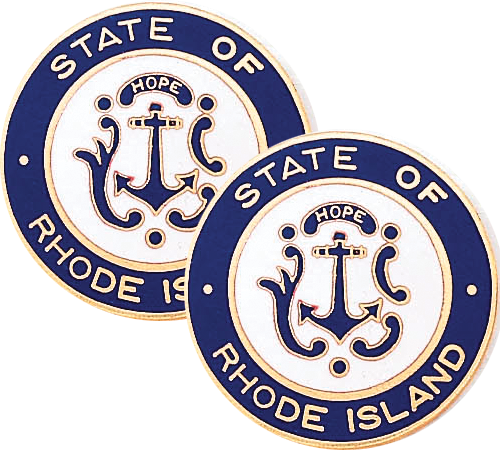 State of Rhode Island RI Flag Bike Motorcycle Hat Cap lapel Pin 