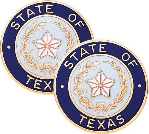 Texas State Seal Gold-Plated Tie Bar