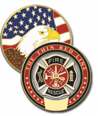 Thin Red Line Challenge Coin