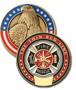 Thin Red Line Challenge Coin