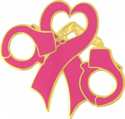 Breast Cancer Awareness Heart Ribbon Pin