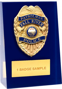 Lucite Wedge with color background style LUC239-BKG