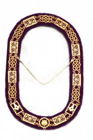 Grand Lodge Chain Collar With Velvet