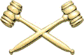 Open Style Crossed Gavels Insignia C100-XL