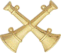 Two Crossed Horn Insignia C118-S