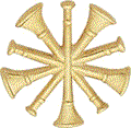 Five Crossed Horn Insignia C121-S