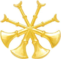 Four Crossed Horn Insignia C122-XL