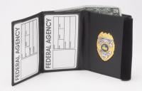 Hidden Double ID and Badge Bifold Wallet Style DK-540