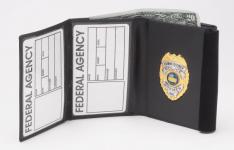 Hidden Double ID and Badge Bifold Wallet Style DK-540