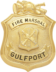 Fire Helmet Topped Badge F124