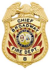 Eagle Topped Flamed Family Badge FB33