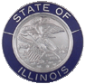 State of Illinois Blue Border Insignia
