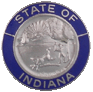 State of Indiana Blue Border Insignia