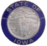 State of Iowa Blue Border Insignia