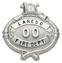 Fire Helmet Topped Badge M-112
