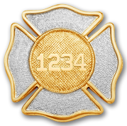 Maltese Cross Badge with applied numbers M137N
