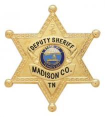 6 Point Star Ball Tipped Badge M-385