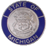 State of Michigan Blue Border Insignia