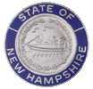 State of New Hampshire Blue Border Insignia