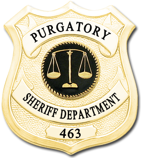 Purgatory Sheriff Department Shield Style # S188: Badges Ex Cetera