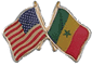 QS-7783 USA / Senegal Flag crossed flag