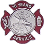 Quick Ship 10 Year Maltese Cross Service Award Style QS-10365
