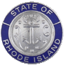 State of Rhode Island Blue Border Insignia