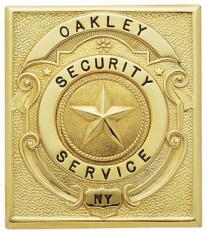 Square Type Badge with Shield Design S143-SQ